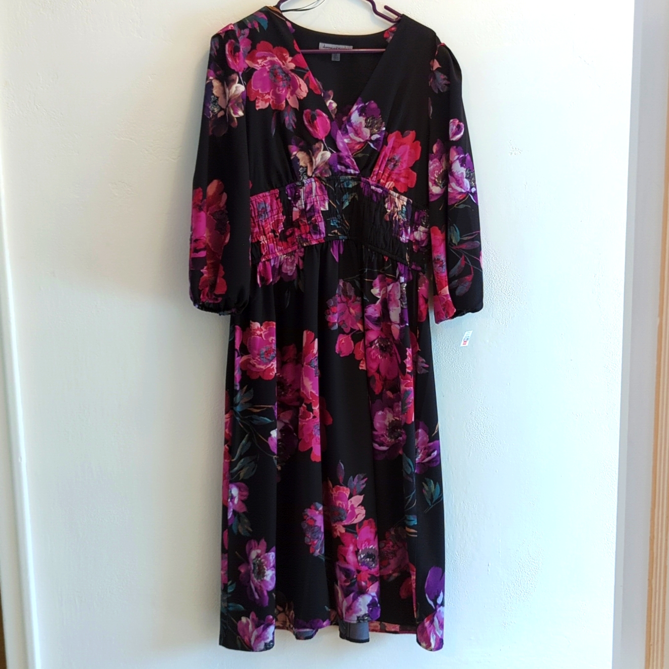Nwt Danny And Nicole V-Neck Maxi Dress